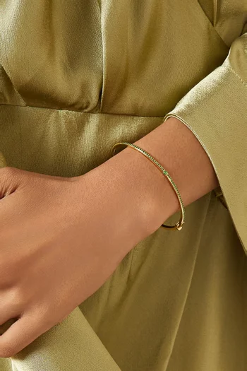 سوار زيوس مرصع بأحجار تاسفوريت بافيه ذهب عيار 18