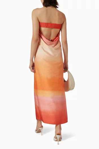 Lola Gradient Dress in Satin