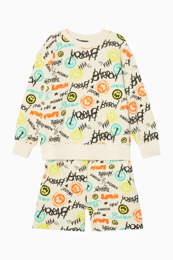Graffiti Sweatshirt in Cotton