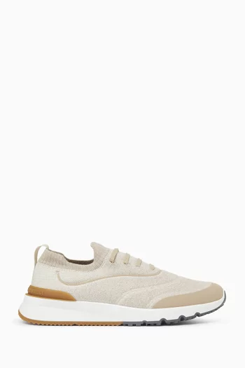 Knit Sneakers in Techno Cotton