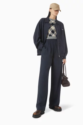 Wide-leg Pants in Washed-silk