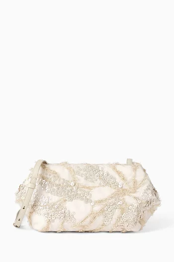 Embroidered Pouch in Silk Organza