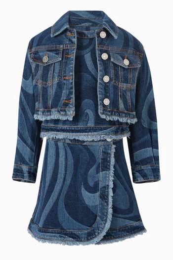 Swirl Jacket in Cotton-denim