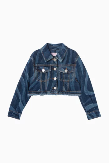 Swirl Jacket in Cotton-denim