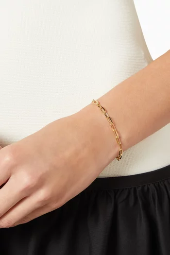 Chain Bracelet in 18kt Gold-plated Brass