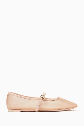 Halo Mary Jane Flats in Mesh