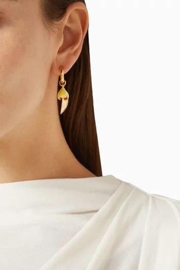 Bloom Statement Hoops in Gold-tone Brass
