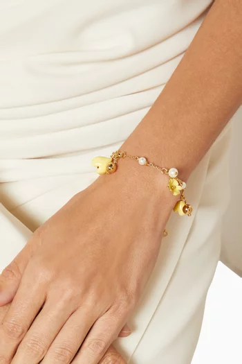 Golden Bloom Bracelet in Gold-tone Brass