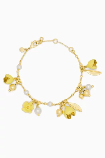 Golden Bloom Bracelet in Gold-tone Brass