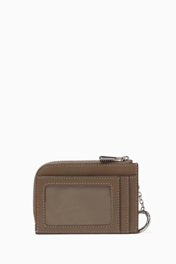 Mini Zip Card Case in Leather