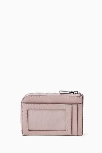 Mini Zip Card Case in Leather