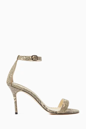 Chaos 90 Sandals in Lizard-print Leather
