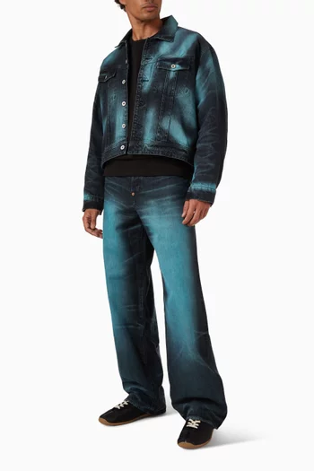 Turn Up Wide Fit Jeans in Japanese Denim