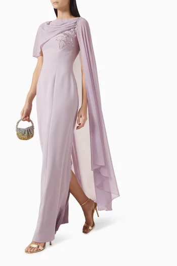 Hand-embroidered Cape Dress