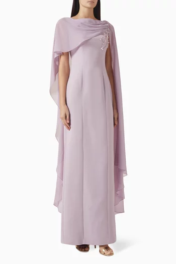 Hand-embroidered Cape Dress