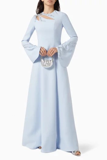 Hand-embroidered Cape Dress