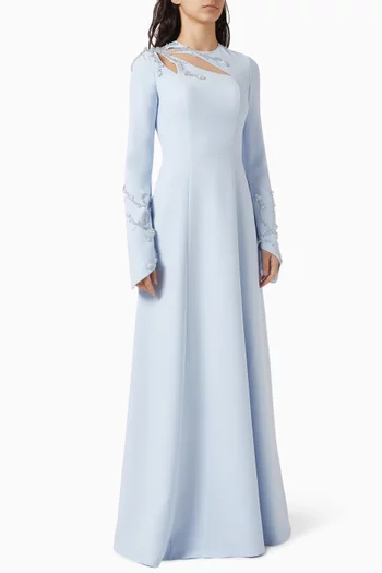 Hand-embroidered Cape Dress