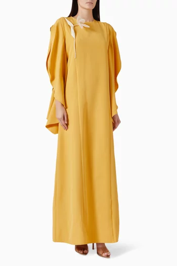 فستان مزين بزهرة