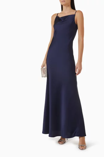 Cami Cowl Dress in Satin