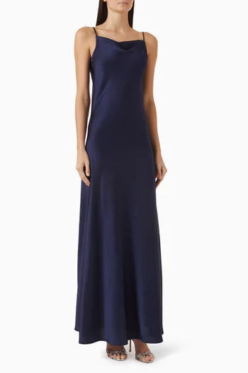 Cami Cowl Dress in Satin