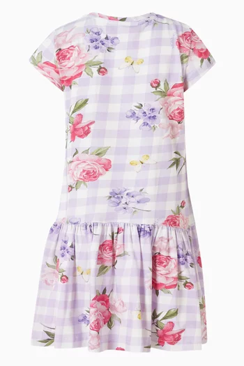 Floral Gingham Dress