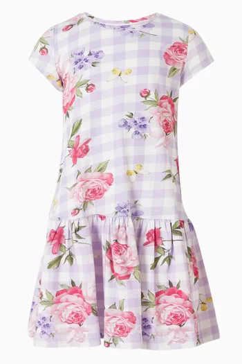 Floral Gingham Dress