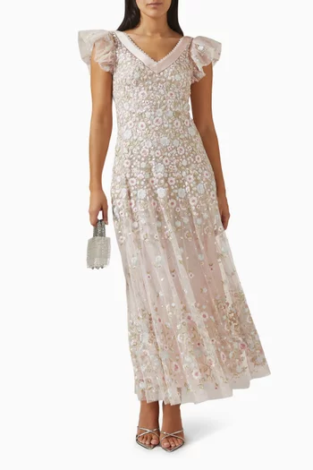 Ethereal Blooms Ankle Gown