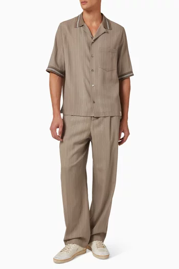 Perseo Boxy Shirt in Wool-blend