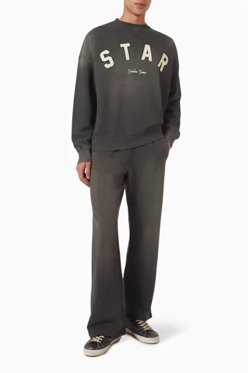 Unisex Star-print Sweatshirt in Cotton