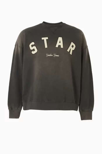 Unisex Star-print Sweatshirt in Cotton