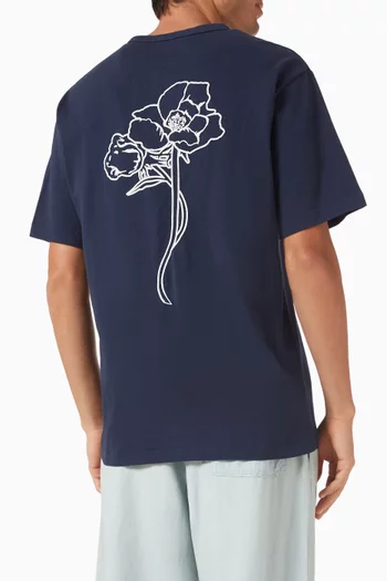 Archive Rose Outlined T-shirt in Cotton