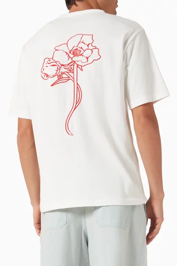 Archive Rose Outlined T-shirt in Cotton