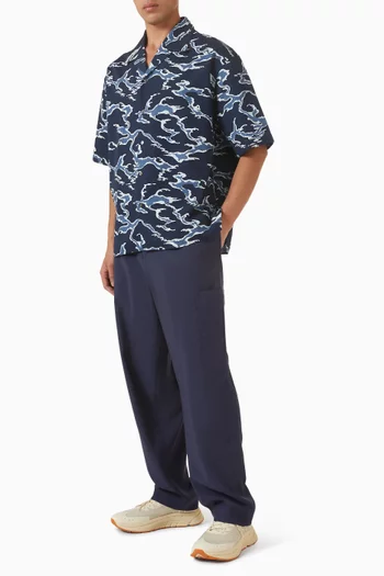 Cargo Jogpants in Wool-blend