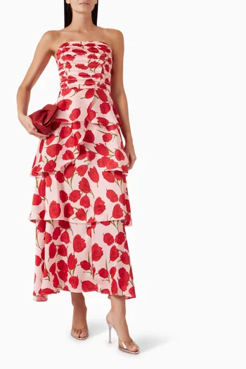 Melia Floral-print Gown