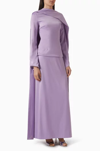 Dress & Cape Set in Satin