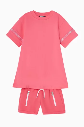 Logo-tape T-shirt Dress in Cotton