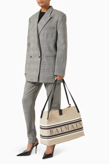 Medium Release Tote Bag in Canvas & Calfskin