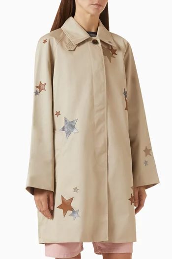 Applique Balmacaan in Cotton Blend