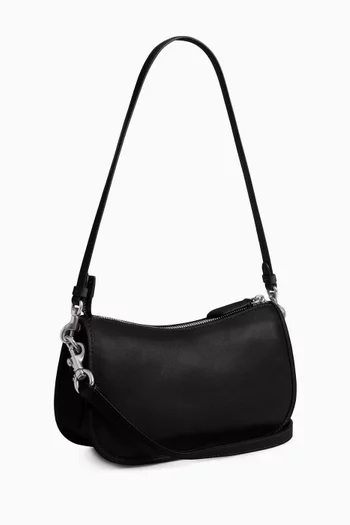 Twin Turnlock Waverly Crossbody Bag in Leather
