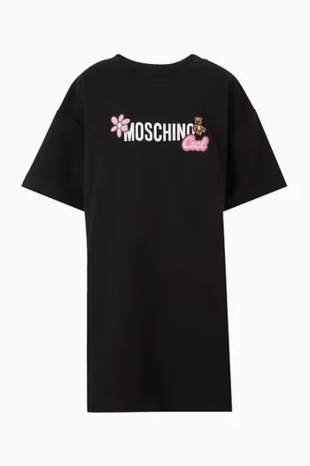 Floral Teddy-print T-shirt Dress