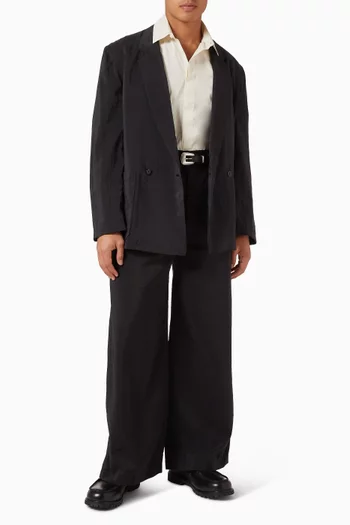 Soft Double-breasted Jacket in Dry-silk