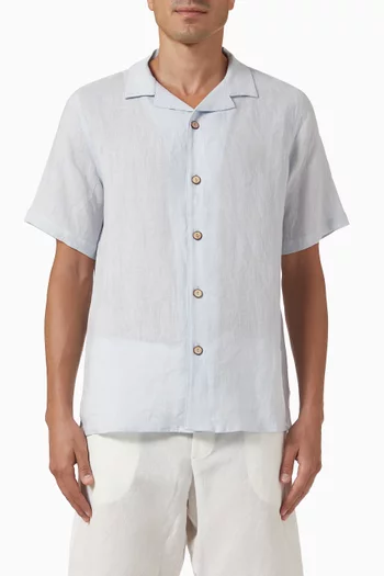 Camp Collar Shirt in Linen