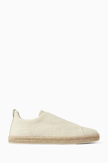 Triple Stitch™ Espadrilles in Linen Blend and Leather