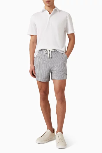 Striped Swim Trunks