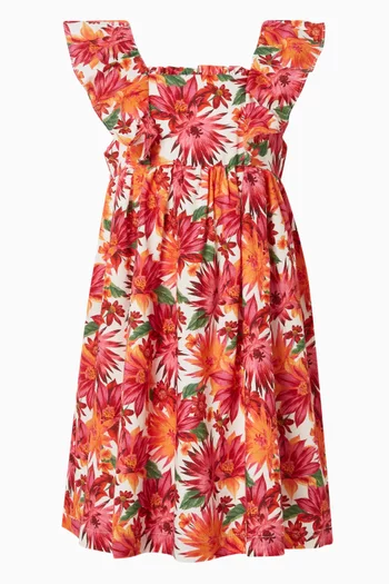 Floral Dress in Cotton-blend