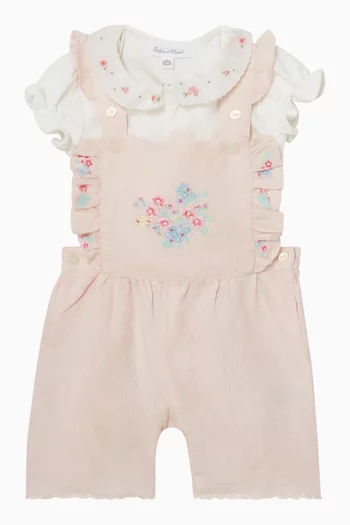 Embroidered Dungarees
