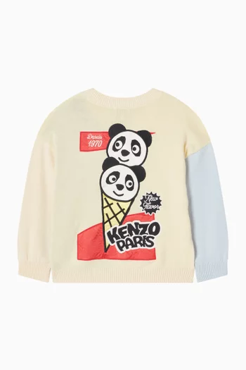 Logo Cardigan in Cotton Blend