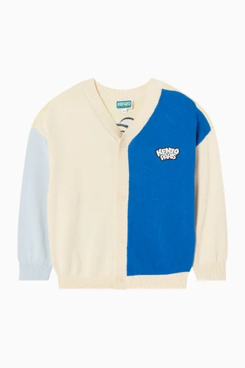 Logo Cardigan in Cotton Blend