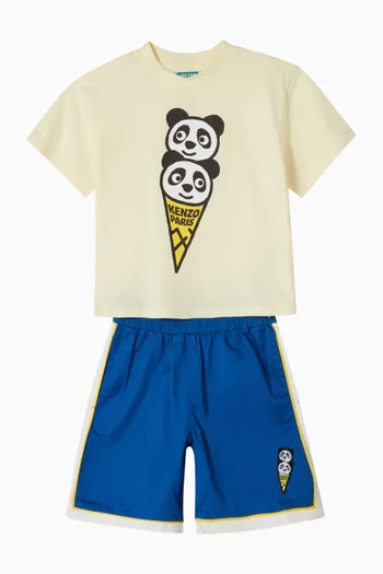 Happy Sweet Bermuda Shorts in Cotton Satin