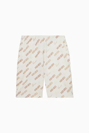 Logo-print Shorts in Viscose-blend